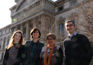 D'esquerra a dreta: Cristina Solé-Padullés, Bárbara Segura, Carme Junqué i David Bartrés Faz.